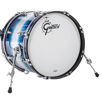 Gretsch drums gbnt1420kkcst308 bombo usa brooklyn 20x14 blue burst pearl