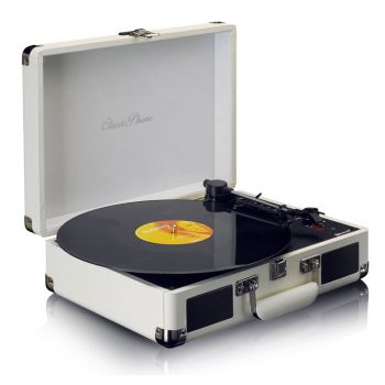 Lenco tt-115cr blanco bluetooth con 3 velocidades y usb