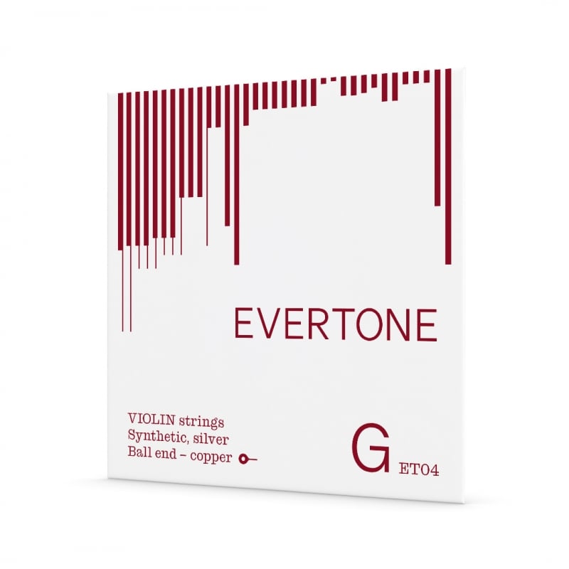 Thomastik Cuerda de violín Evertone ET04 4ª Sol sintético-plateado Medium ACCVIET04