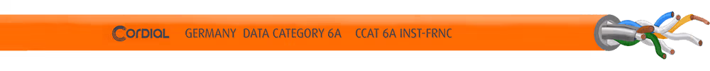 Cordial bobina de 100m red cat6a para instalacion frnc