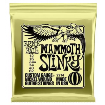 Ernie ball 2214 mammoth slinky nickel cuerdas para guitarra electrica 12 - 62 (3grados entorchada)