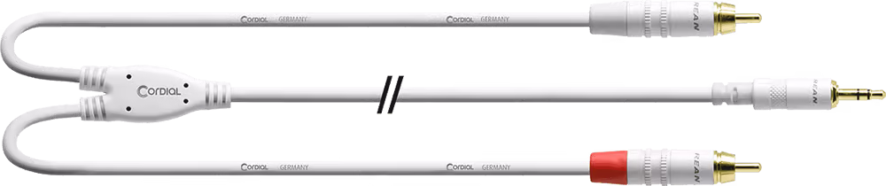 Cordial Cable Y minijack estéreo/RCA 6 m blanco ECLCFY6WCC-SNOW