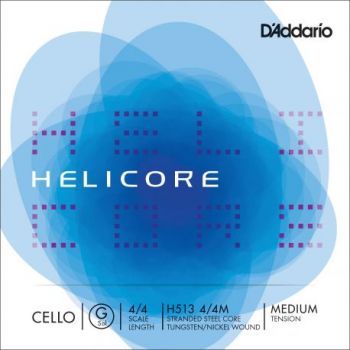 D´addario h513 cuerda helicore para violonchelo sol (g), 4/4 tensión media