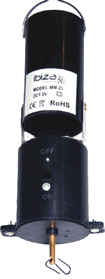 Ibiza Light MB15 Motor de Pilas para Bola de Espejos MB15