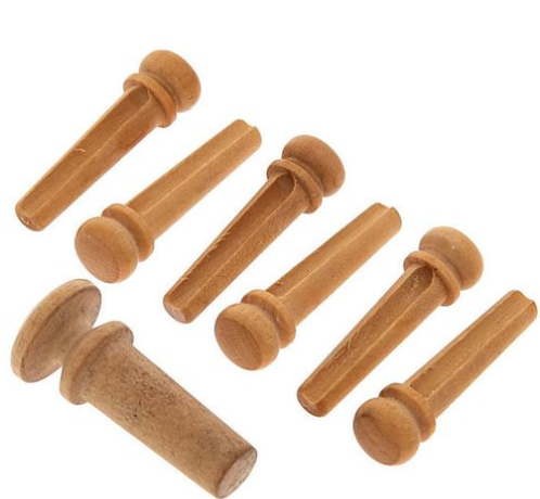 Planet Waves DAddario Pasadores de Puente de Madera Boj PWPS6