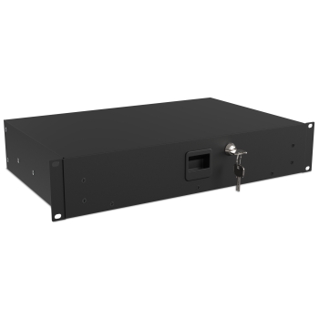 Audibax pro rack drawer 2u 280 k cajón con llave para rack