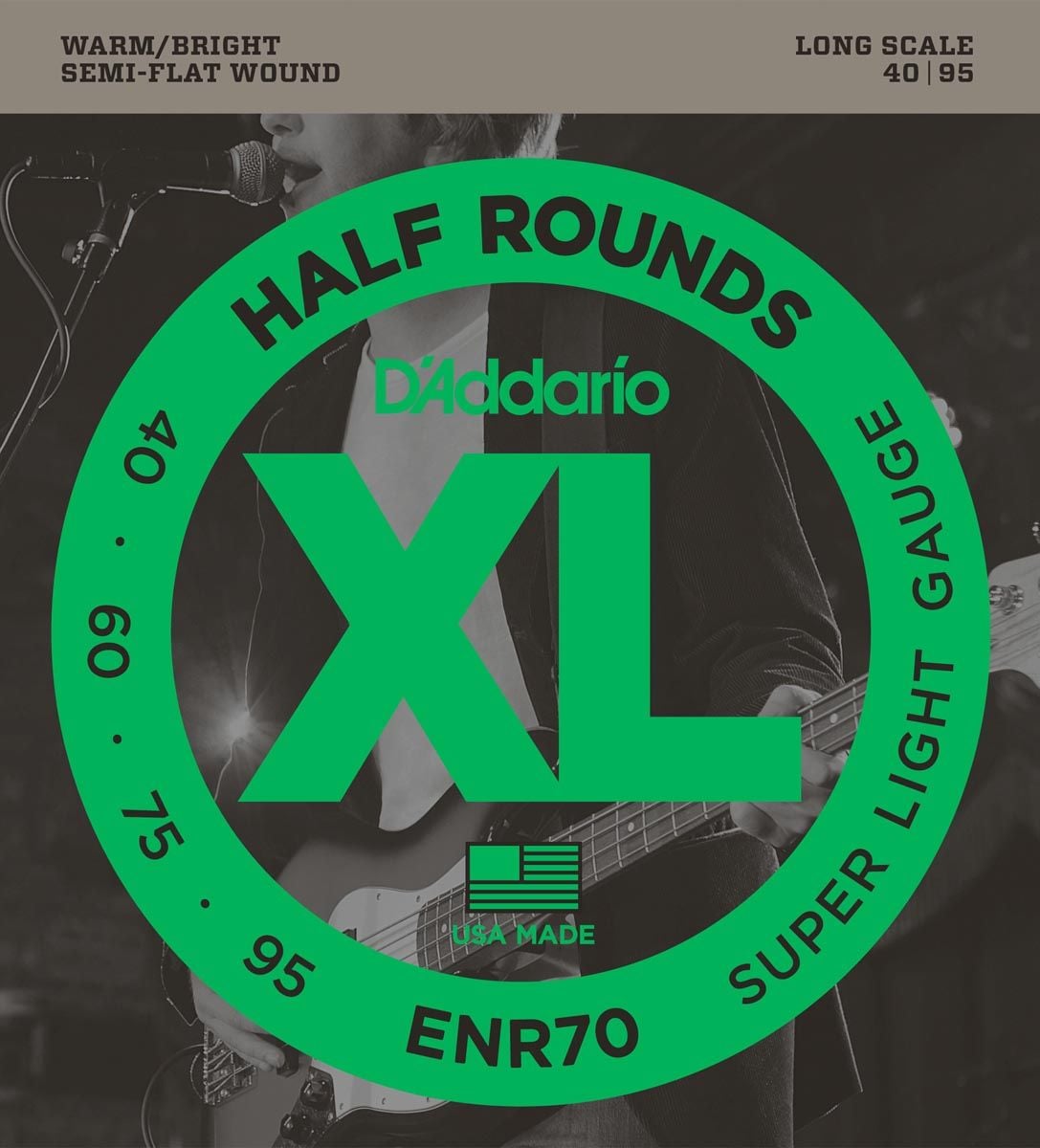 D´addario ENR70 XL Half Rounds Super Light cuerdas para Bajo ENR70 XL
