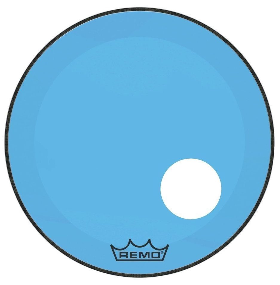 Remo 22" Powerstroke 3 Colortone Clear Azul Parche de Bombo de Bombo 22" Powerstroke 3 Colortone C