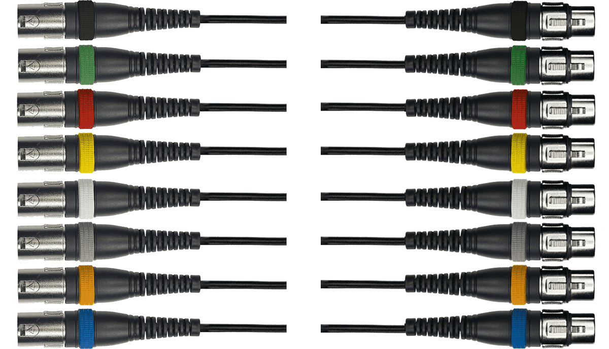Yellow Cable ECO-OC14 Cable de 5 Metros 8 XLR Hembra a 8 XLR Macho ECOOC14