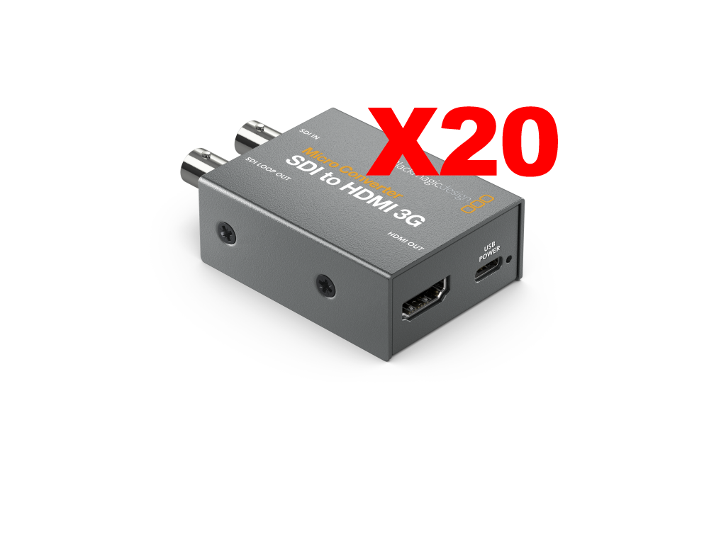 Blackmagic Micro Converter SDI to HDMI 3G sin PSU (pack 20 unidades) CONVCMIC/SH03G