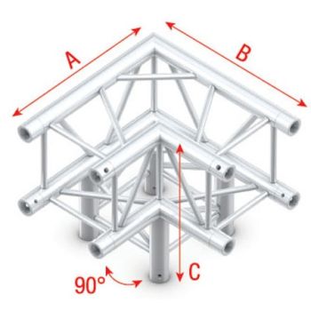 Showtec fq30012hd corner 3-way 90 heavy duty pro-30 square f truss