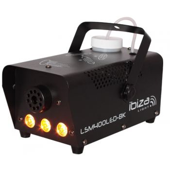 Ibiza light lsm400 led black mini maquina de humo 400w con 3 led negra