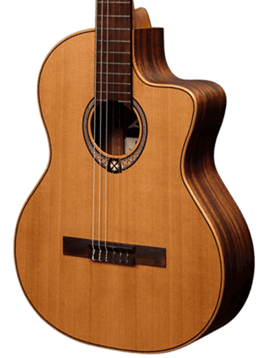 LAG OC170CE Guitarra Clásica Electrificada Tipo Auditorium con Cutaway Serie Occitania OC170CE