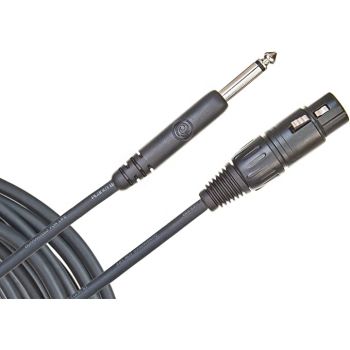 Daddario planet waves pw-cgmic-25 cable de micrófono xlr desbalanceado a jack 1/4, 7,6 metros