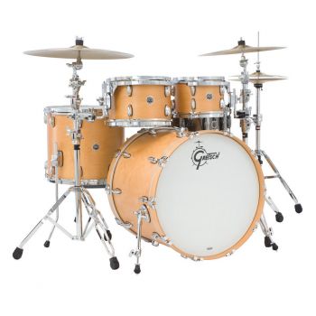 Gretsch drums gb-e8246-sn set 4 piezas usa brooklyn bombo 22 satin natural