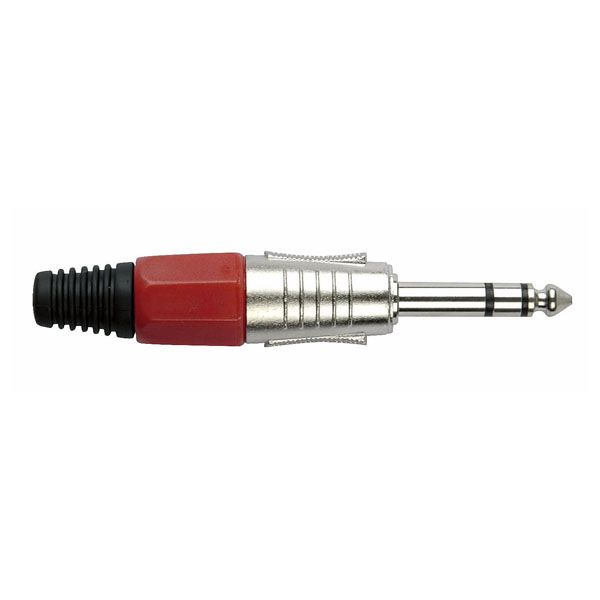 DAP Audio Conector Jack Stereo de níquel con banda roja RF:JMK103NR JMK103NR