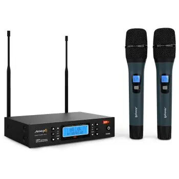 Audibax sidney u310 doble micro mano uhf con frecuencia seleccionable