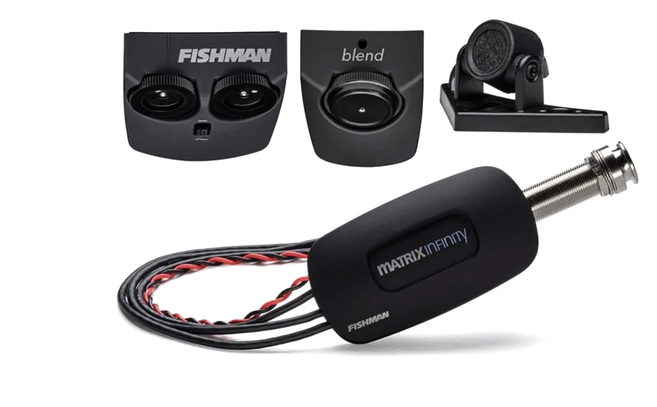 Fishman PROMANMBV Sistema Matrix Infinity Mic Blend Pastilla y Preamplificador Guitarra Acústica PROMANMBV