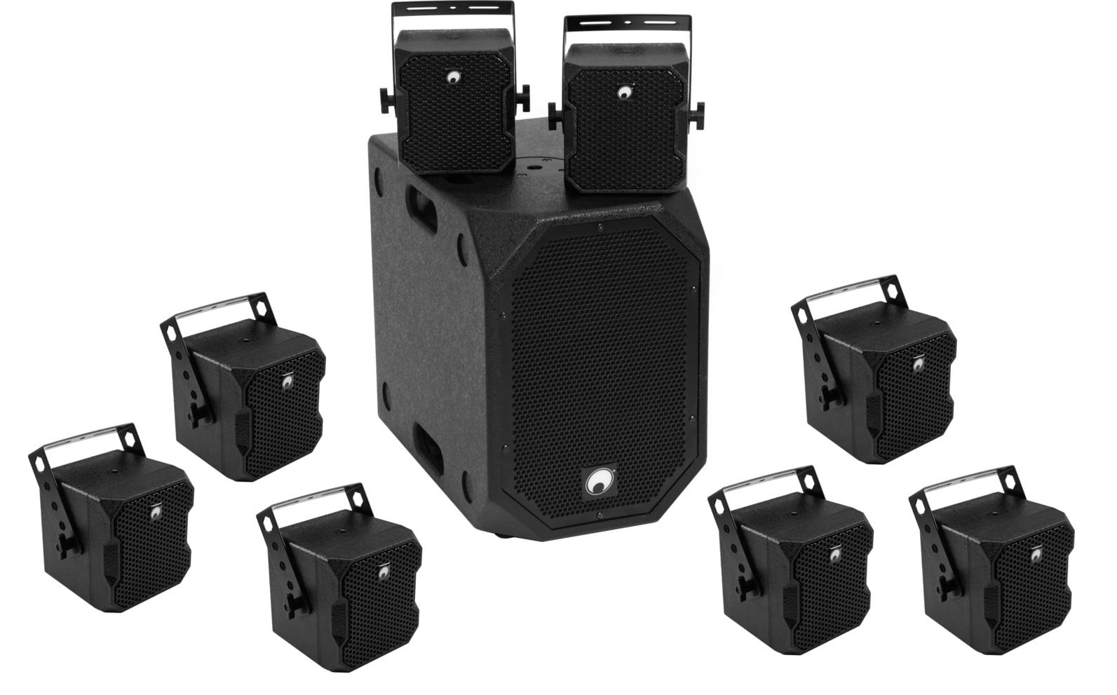 Omnitronic Set BOB-10A bk + 8x BOB-4 Black Set BOB-10A bk + 8x BOB-4 bk