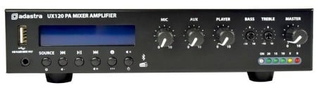 Adastra UX120 Mezclador-Amplificador compacto Línea 100V 120 W UX120 - Mezclador-Amplificador compacto Línea 100V