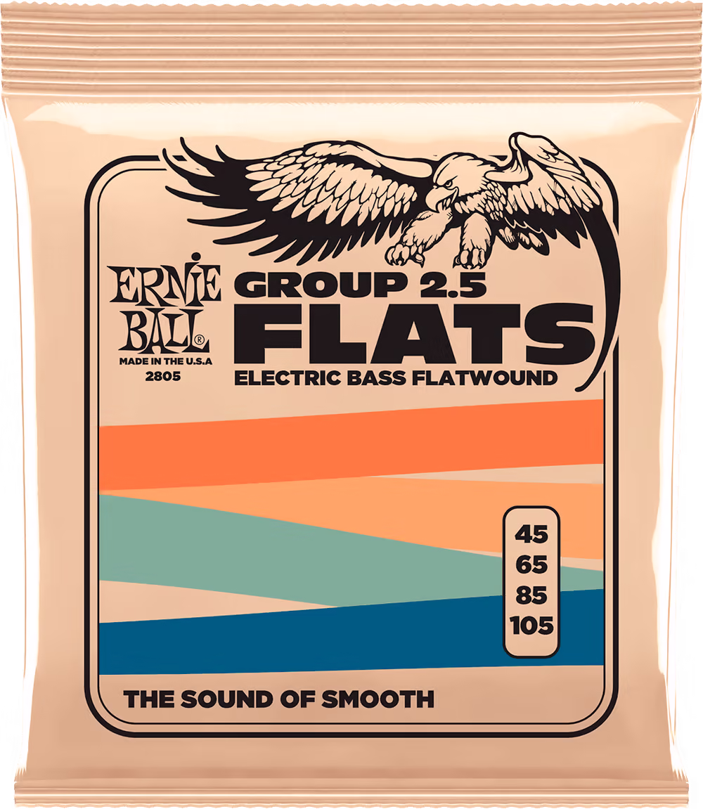 Ernie ball juego bajo eléctrico entorchado plano group ii´5 long scale 45-105