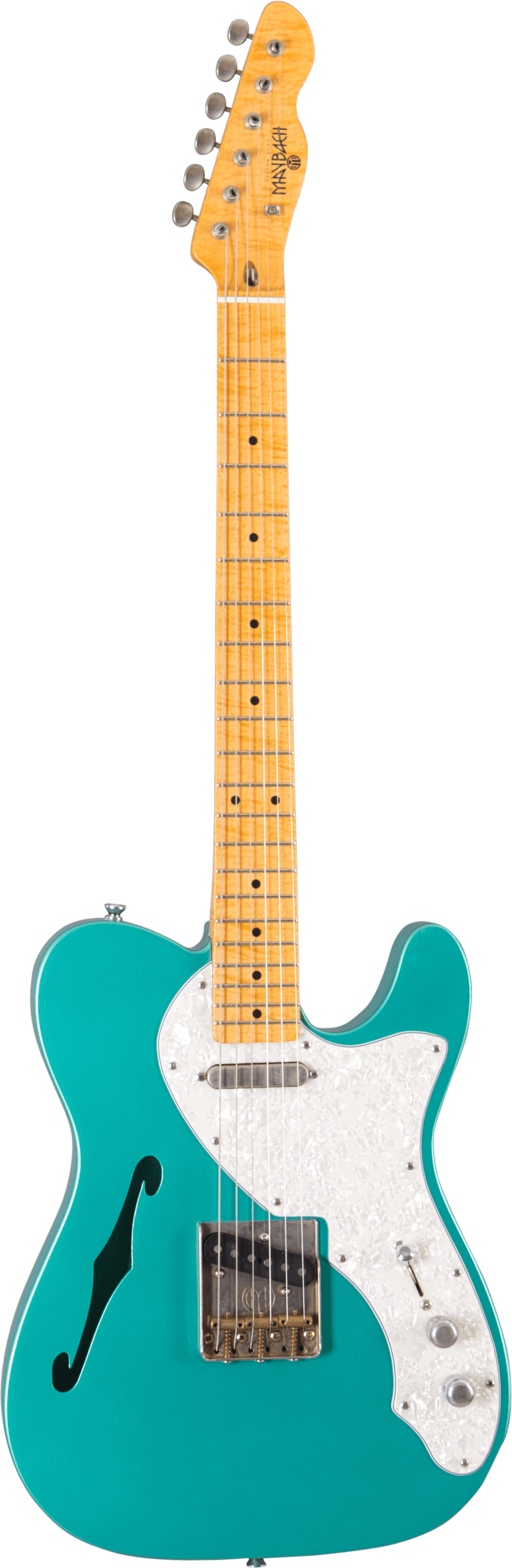 Maybach Guitars Texonian-Tl-Teal-Gm - Guitarra Electrica Tipo Tele Thinline Teal Gre Texonian TI Teal GM