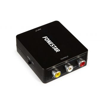 Fonestar fo-44hv convertidor hdmi a cvbs. vídeo compuesto y audio estéreo