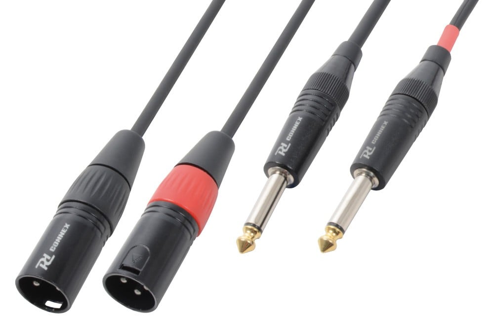 Power Dynamics Cable Convertidor 2x Xlr Macho 2x 6.3 Mono 177056 177056