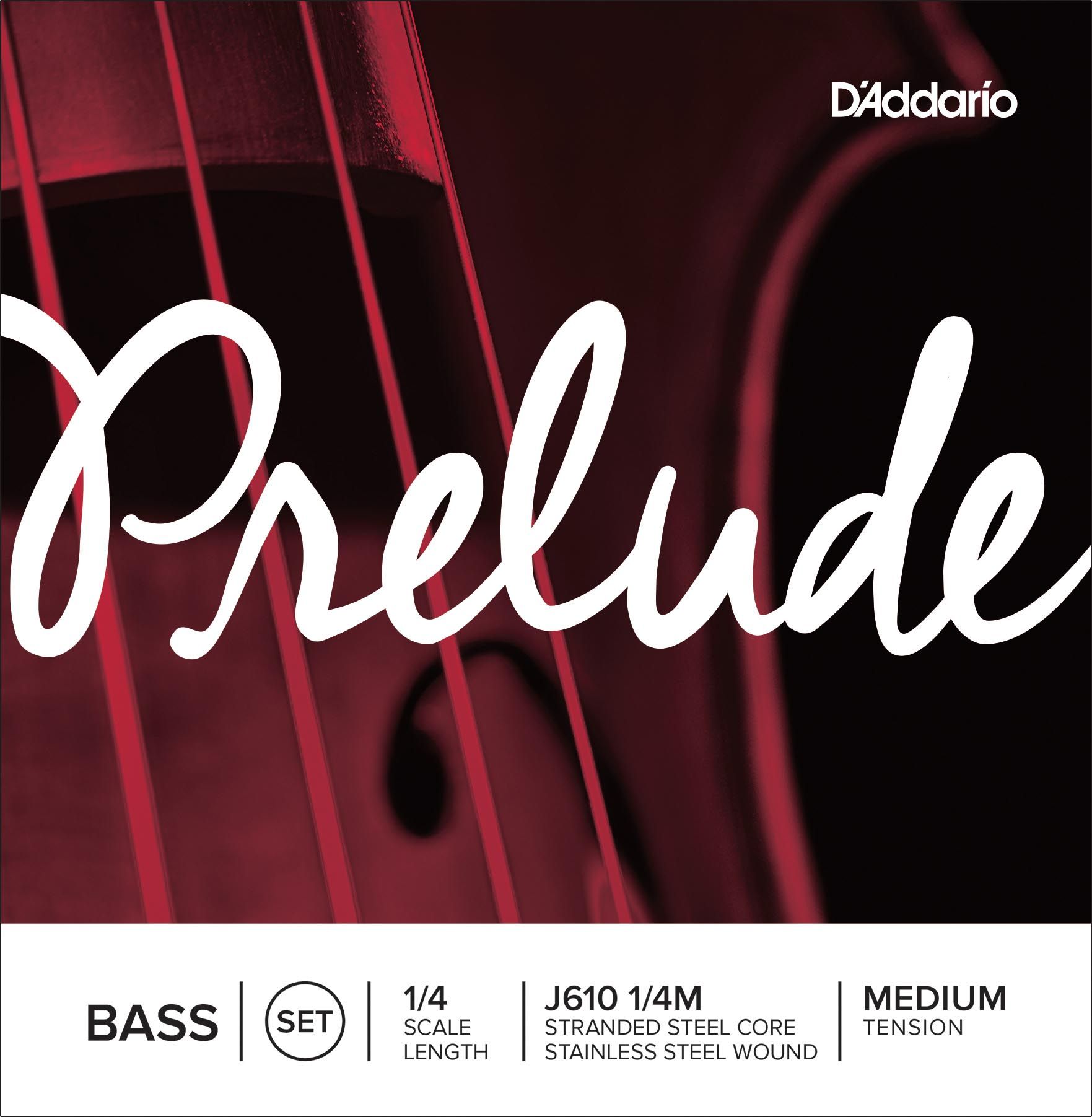 D´addario J610 Set de cuerdas para contrabajo 1/4 tensión media J610-1/4M Prelude Bass 1/4