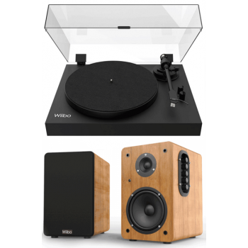 Equipo hifi giradiscos wiibo lyra 500+ altavoces estanteria bluetooth wiibo neo 100