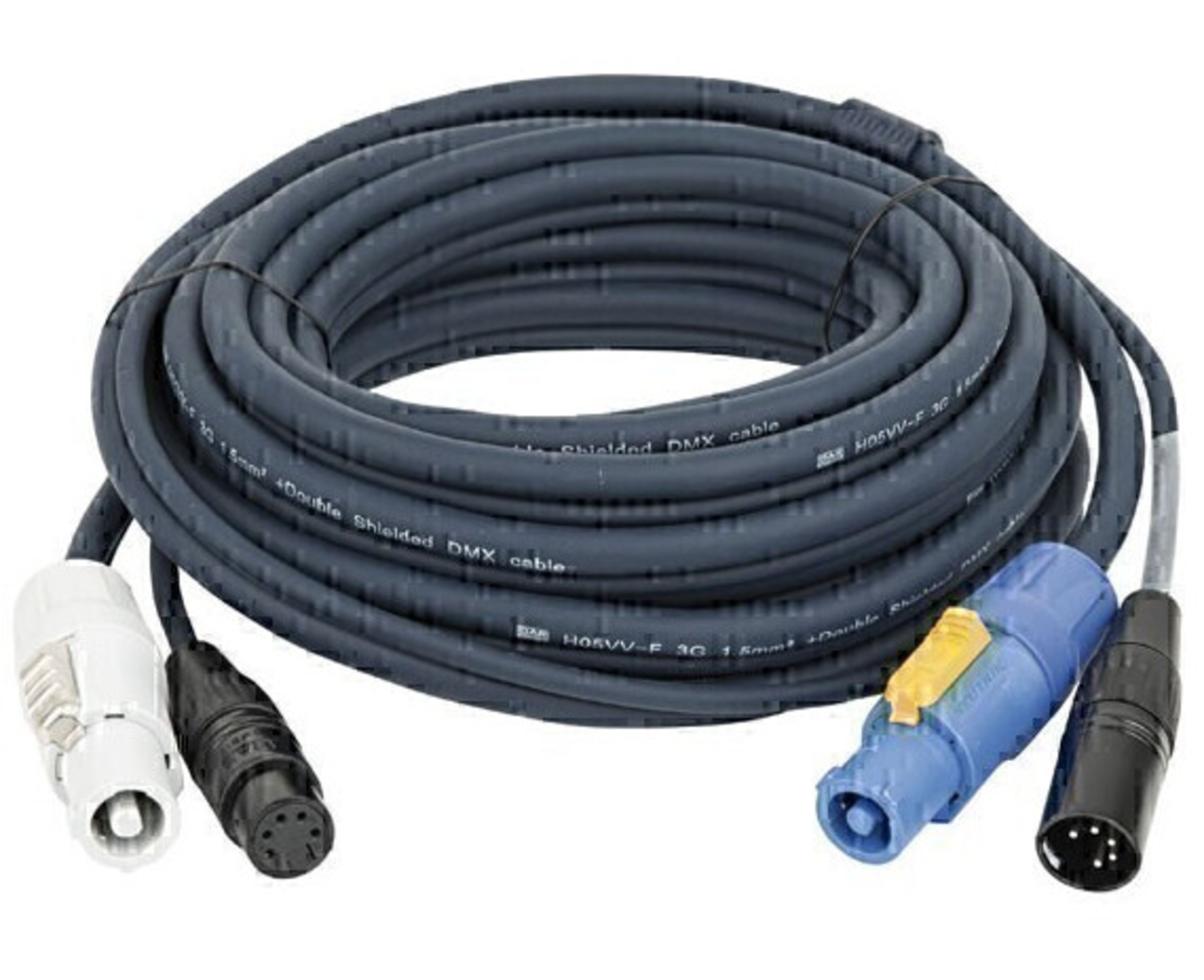 DAP Audio Cable Hibrido Powercon y XLR 5 Pines 6m Cable Hibrido Powercon y XLR 5 Pines 6m
