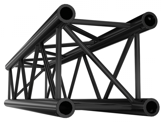 Showtec FQ30400HDB Straight 4000mm Heavy Duty Black Pro-30 Square F Truss FQ30400HDB