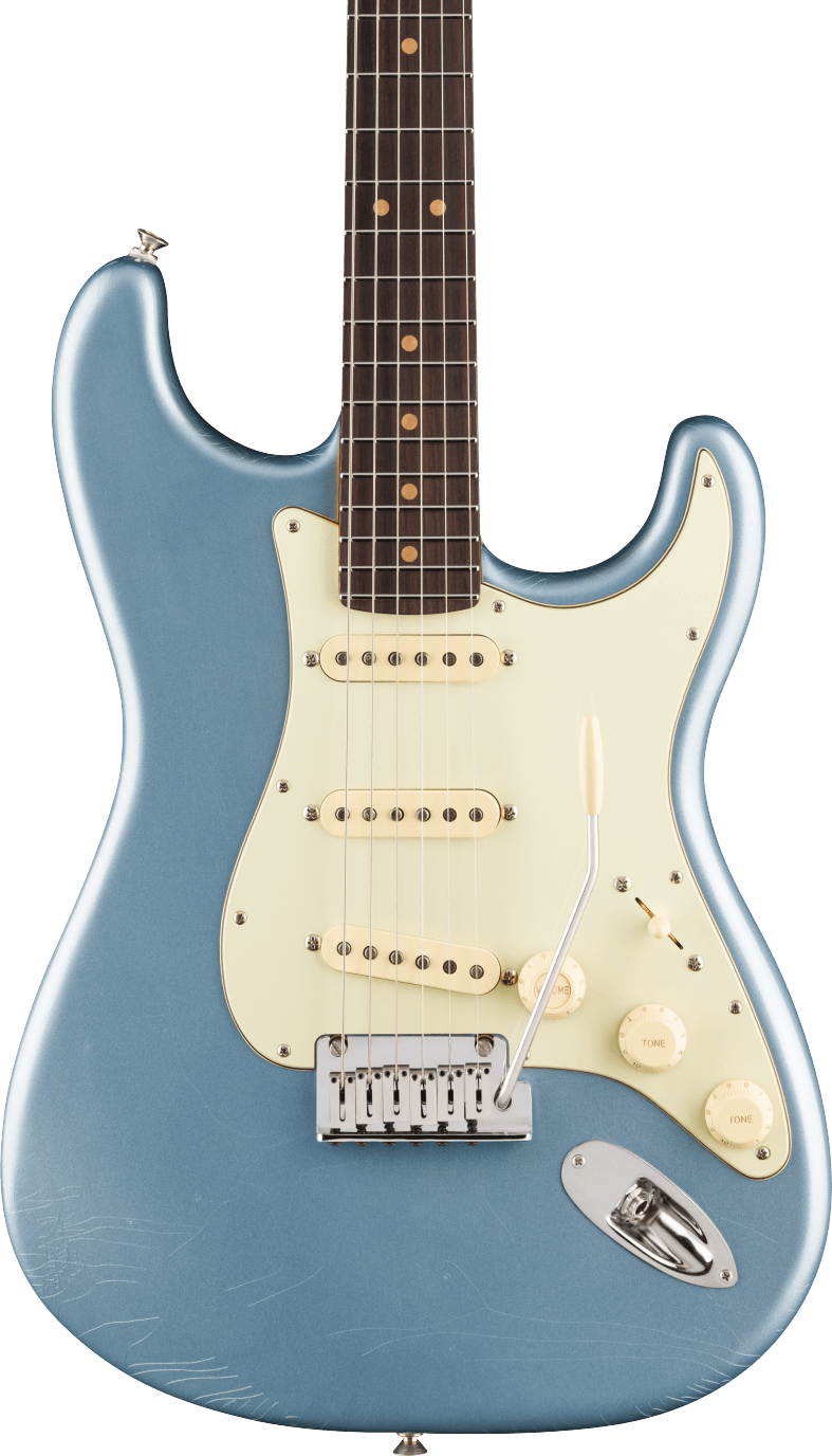 Fender American Ultra Luxe Vintage 60s Stratocaster RW Ice Blue Guitarra Eléctrica Fender American Ultra Luxe '60s Stratocaster RW Ic