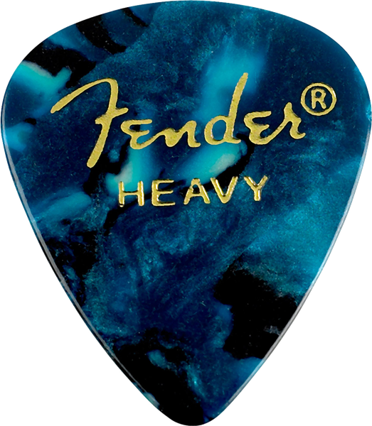 Fender 351 Shape Premium Picks Heavy Ocean Turquoise Pack 12 351 Shape Premium Picks Heavy Ocean Turquoise Pack