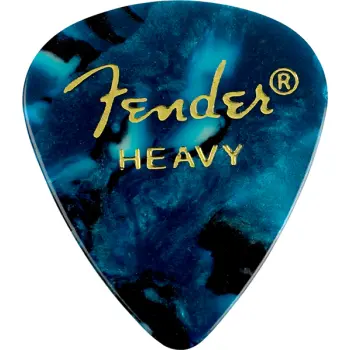 Fender 351 shape premium picks heavy ocean turquoise pack 12