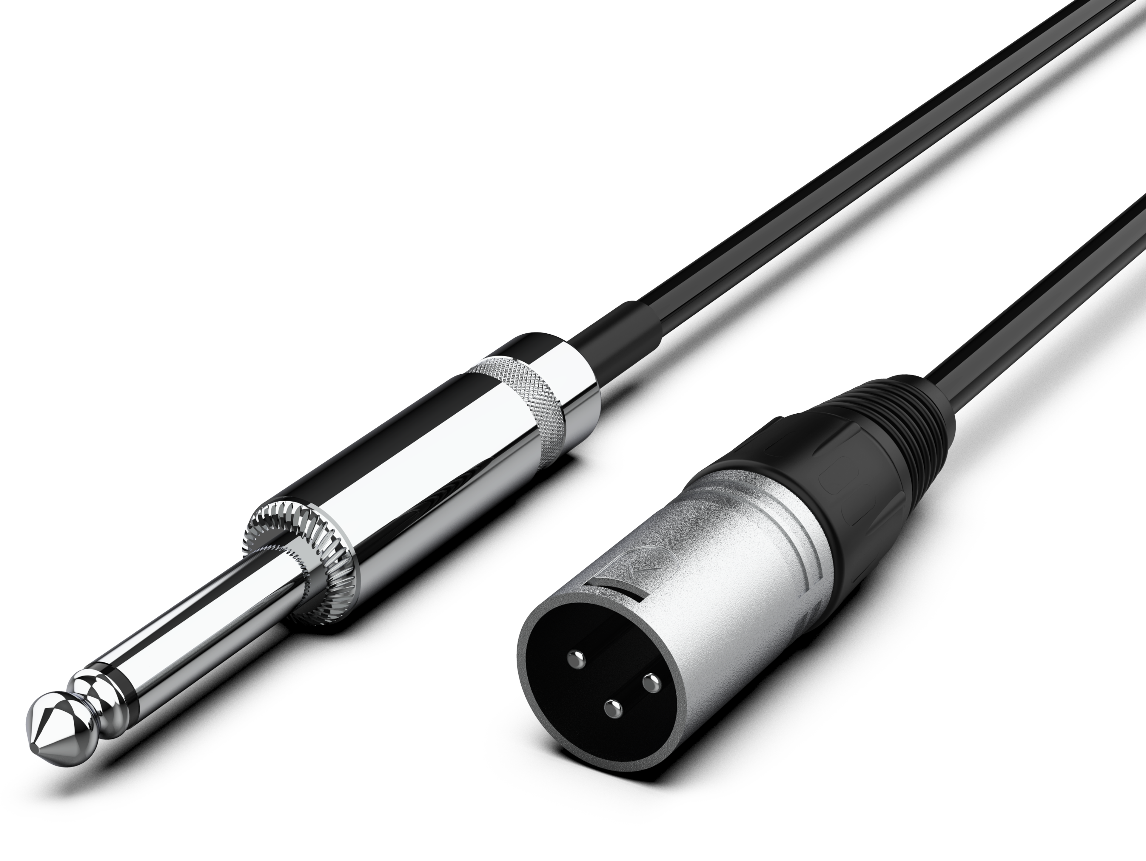 Audibax Silver Cable XLR Macho a Jack Mono YongSheng 1.5 Metros Negro s XLR Macho a Jack Mono audibax