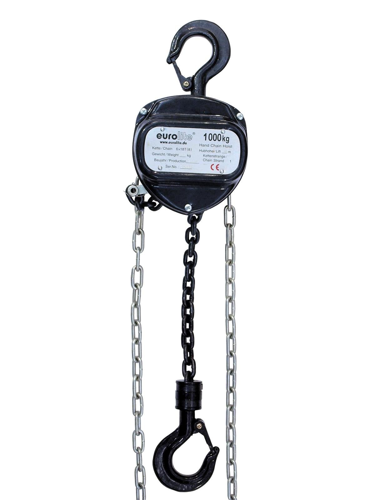 Eurolite Chain Hoist 10M/1.0T Montacargas de Cadena Negro Chain Hoist 10M/1.0T