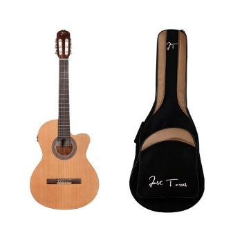 Jose torres pack jtc-5sce + funda jtb-10 pack de guitarra clasica y funda