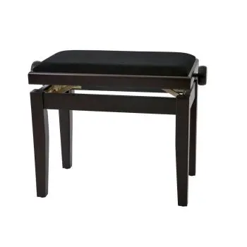 GEWA 130040 Banqueta de Piano Deluxe Palisandro Mate Tapizado negro