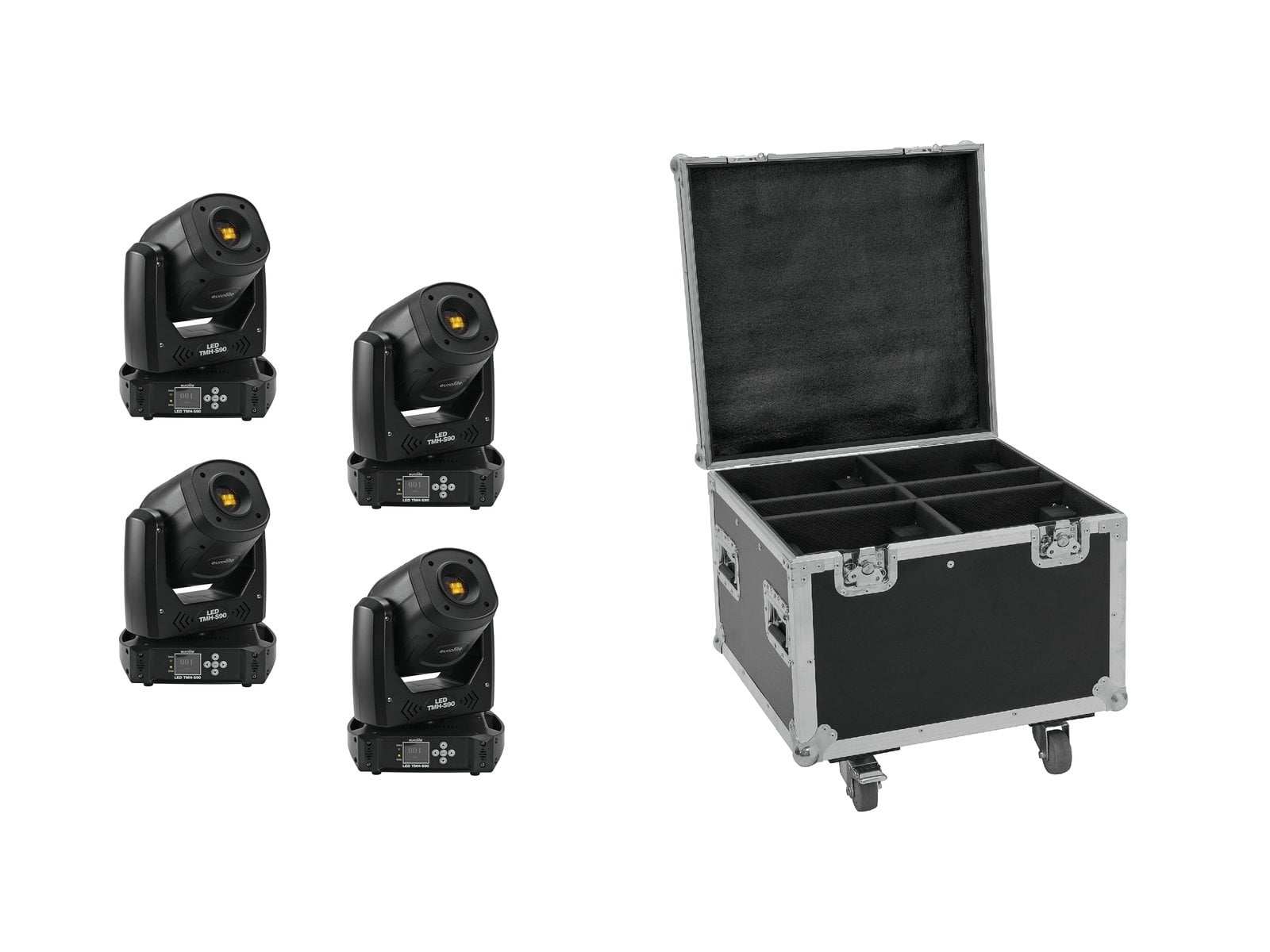 Eurolite Set 4x LED TMH-S90 + Case Set 4x LED TMH-S90 + Case