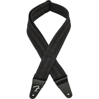 Fender x wrangler correa de mezclilla black stitch