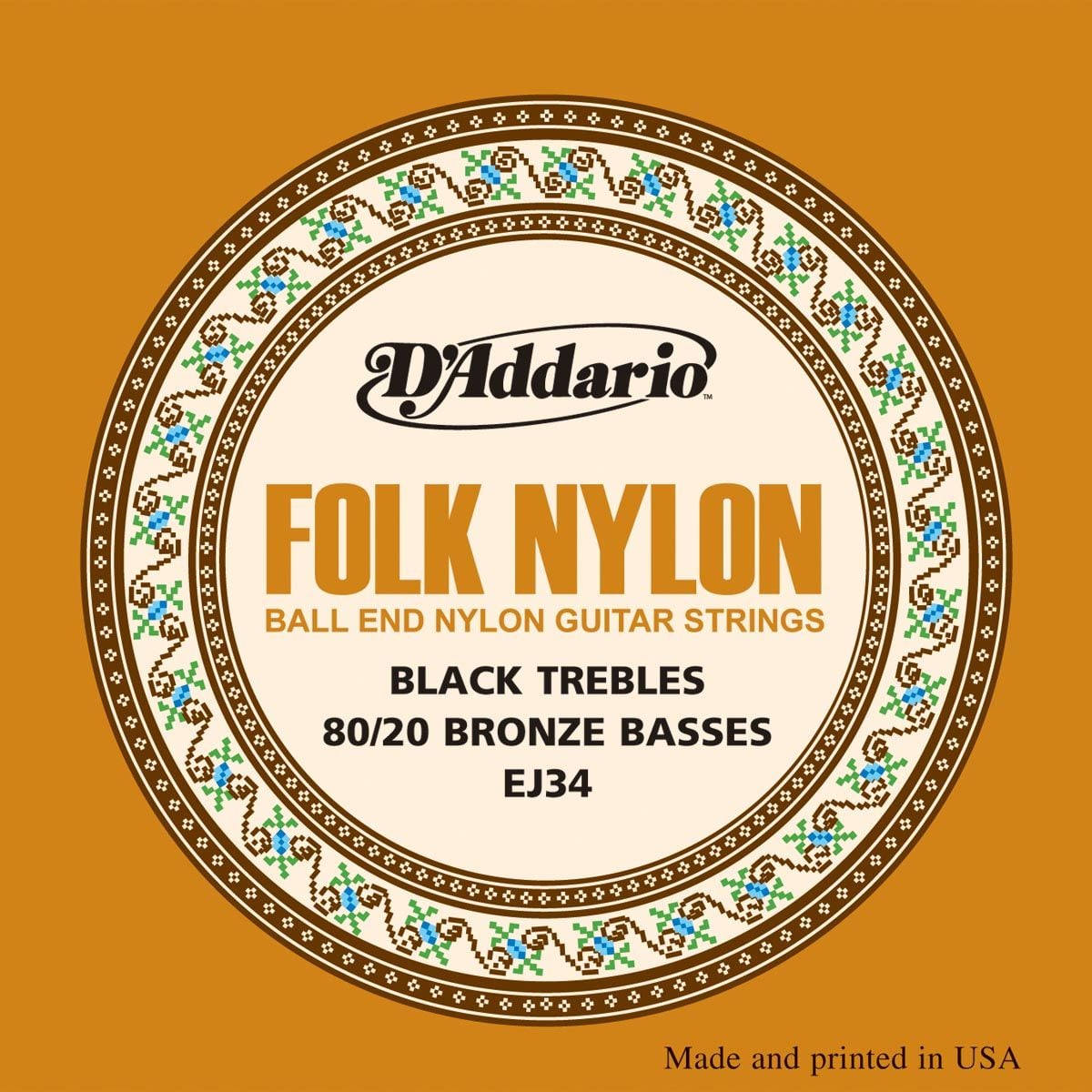 D´addario EJ34 Folk Nylon cuerdas para guitarra clasica EJ34