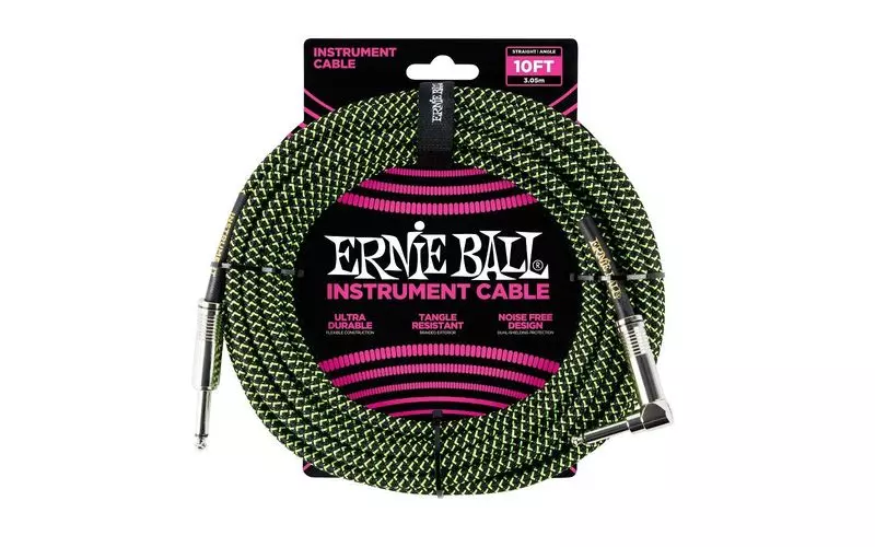 Ernie Ball 6077 Jack a Jack Cable Instrumento Trenzado 2,54 Metros 6077