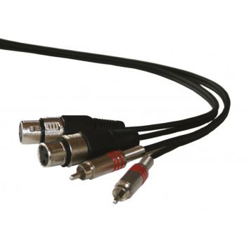 Ibiza sound cm3rxf-2 cable de línea 3 metros