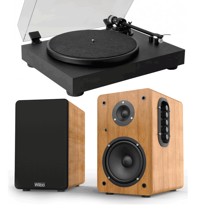 Equipo HiFi Giradiscos Fonestar VINYL 13 + Altavoces Estantería Bluetooth Wiibo Neo 100 neo 100 vinyl13