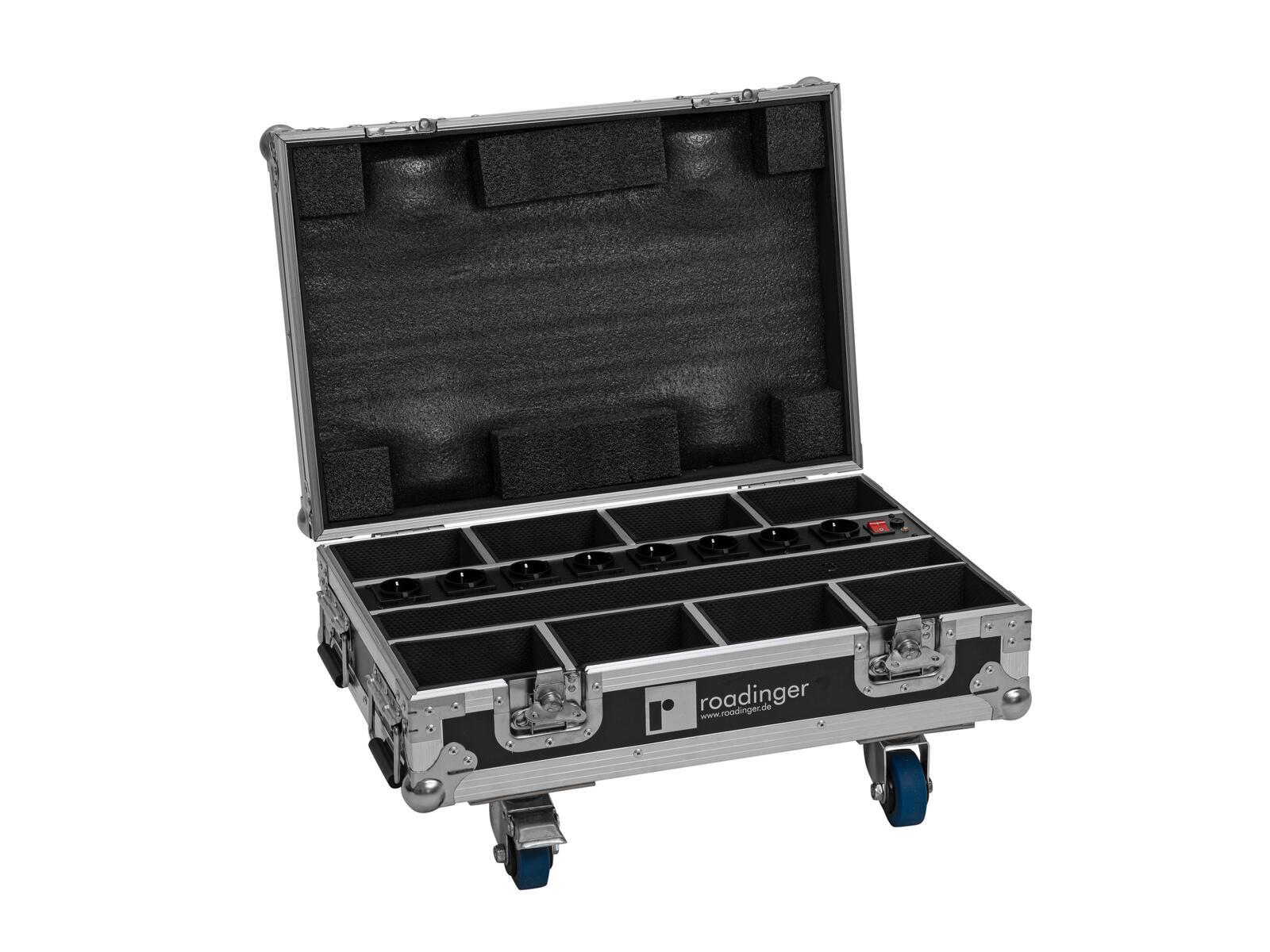 Roadinger 8x AKKU Mini IP UP-4 QCL Spot MK2 Flightcase con función de carga 8x AKKU Mini IP UP-4 QCL Spot MK2