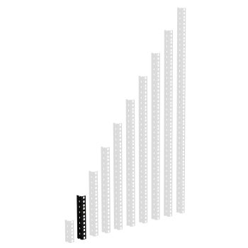 Adam hall perfil de rack de alta resistencia negro 4 u