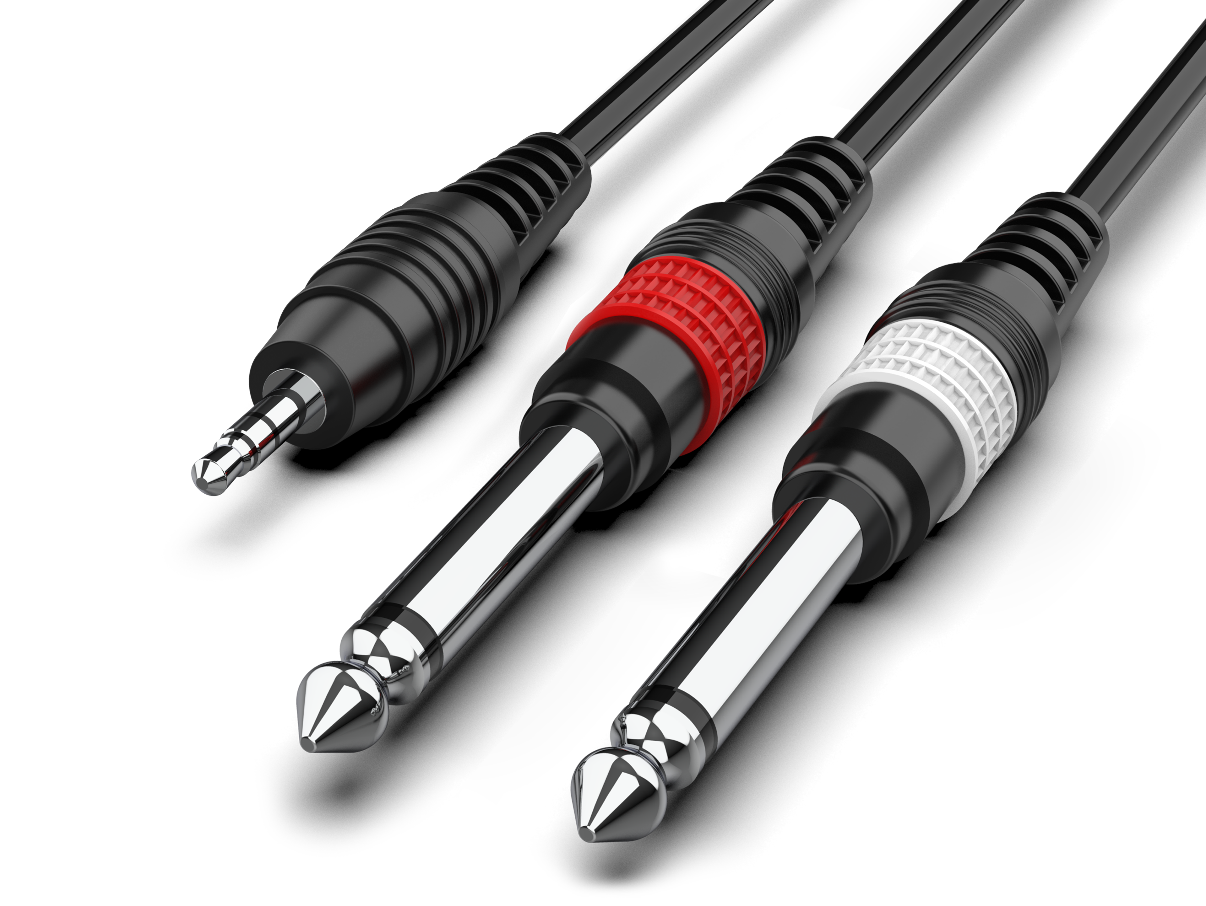 Audibax Bronze Cable Minijack Stereo a 2 Jack Mono 1.5 Metros Negro Cable Mini Jack Stereo a 2 Jack Mono 1,5 metros