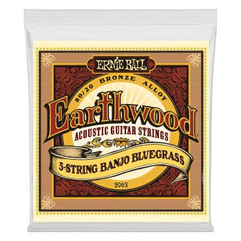 Ernie ball 2063 earthwood blugrass cuerdas para banjo 9-20/9
