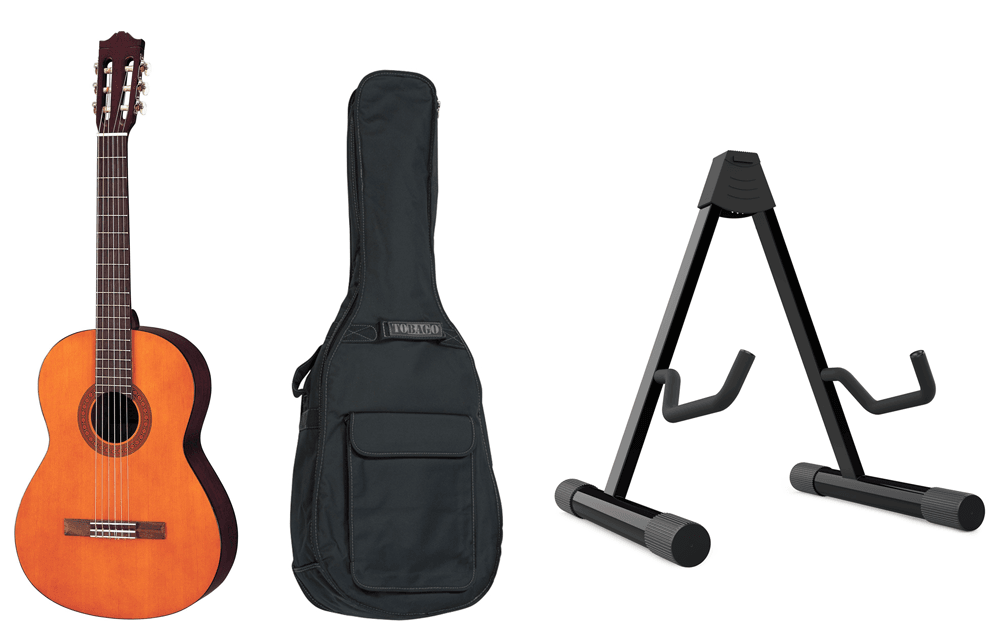 YAMAHA C-40-II Natural Guitarra Clásica + Funda + Soporte de Suelo C-40-II Natural Guitarra Clásica + Funda + Soporte